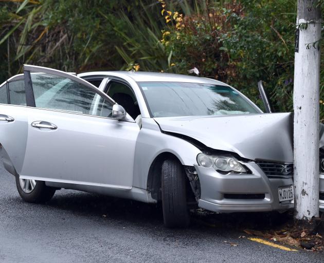 East Taieri resident Michele Gow’s Toyota Mark X was found crashed against a power pole in...