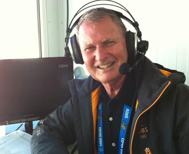 John McBeth prepares to commentate at the 2014 Sochi Winter Olympics.