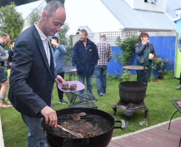 Dunedin City councillor Jim O'Malley at his win or lose party. Photo: Stephen Jaquiery