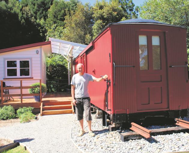 Dave Cross rescued the train carriage. Photo: Greymouth Star 