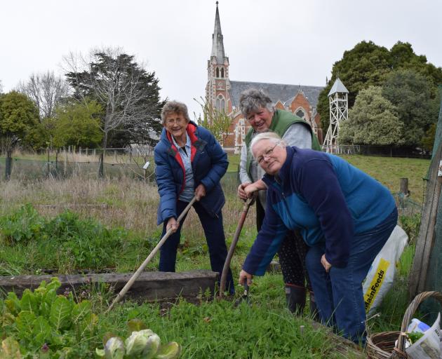 East Taieri Community Garden supporters (from left) Ruth Rivett-Cuthbert and Margaret Scott and...