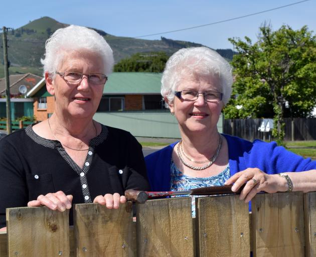 Sisters Pat Wright (left) and Jean Kidd, both of Mosgiel, have given money to become pool...