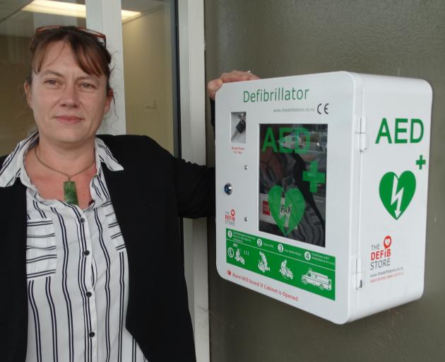 First Aid Solutions Otago-MediTrain Otago director Julie Walker has had a defibrillator laced on...