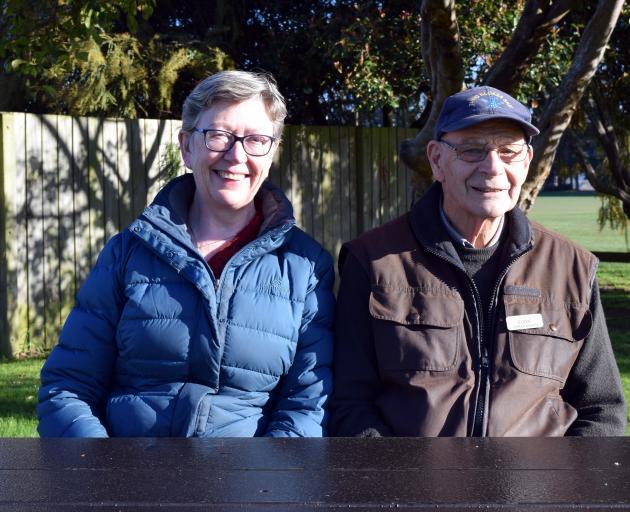 Mosgiel-Taieri deputy chairwoman Joy Davis and Taieri Blokes’ Shed vice-president Eddie...