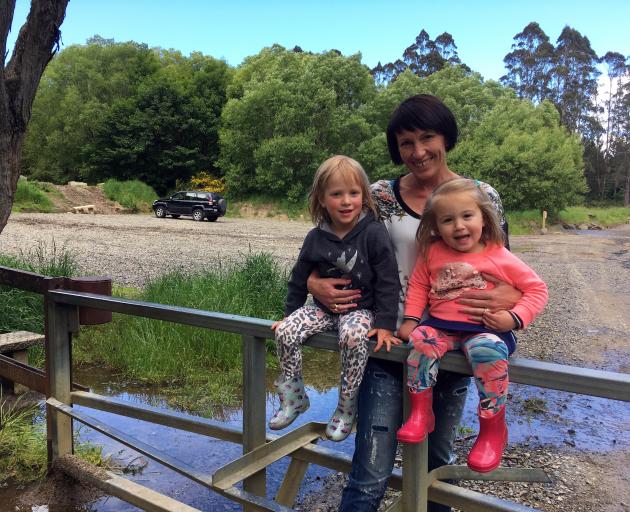 Mosgiel-Taieri Community Board chairwoman Sarah Davie-Nitis with daughter Frankie Nitis (3, right...