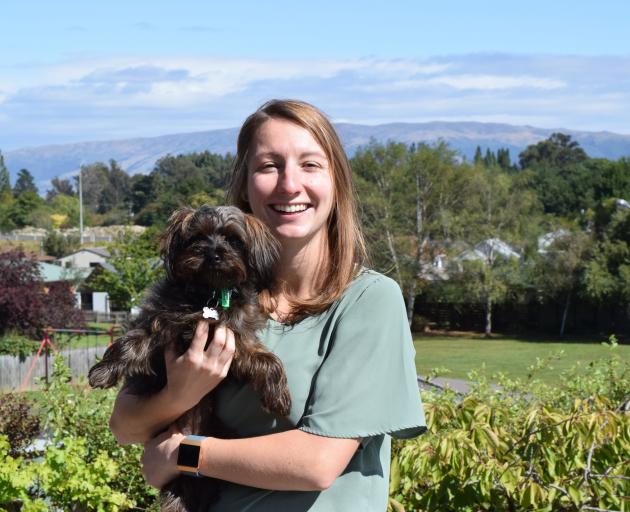 Jessie Wilson and her dog Molly at home in Kinmont Park. PHOTO: SHAWN MCAVINUE




