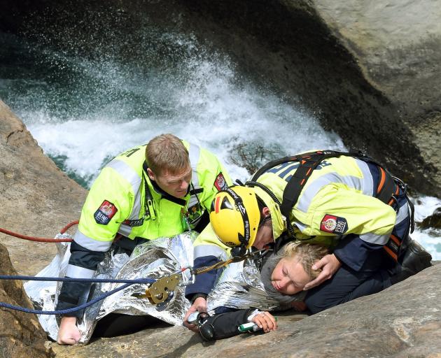 Johanna Langner was stranded on a ledge at Dunedin’s Tunnel Beach last November. She is now back...