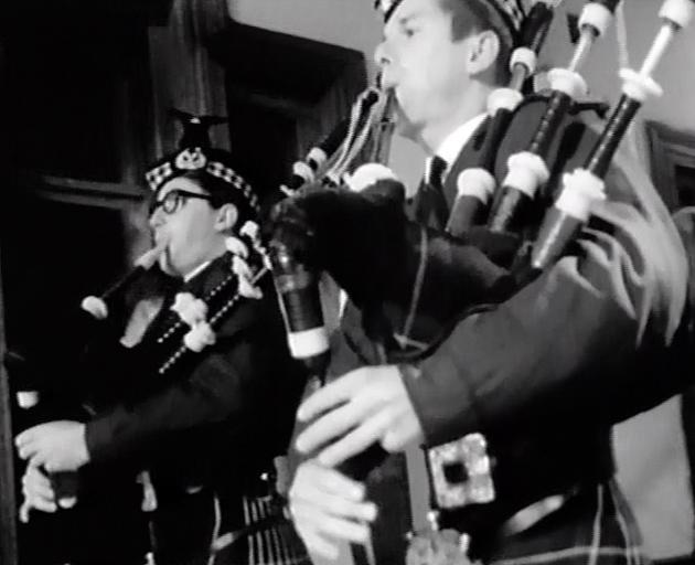 Bagpipe players at the ball in 1967. Photo: supplied 