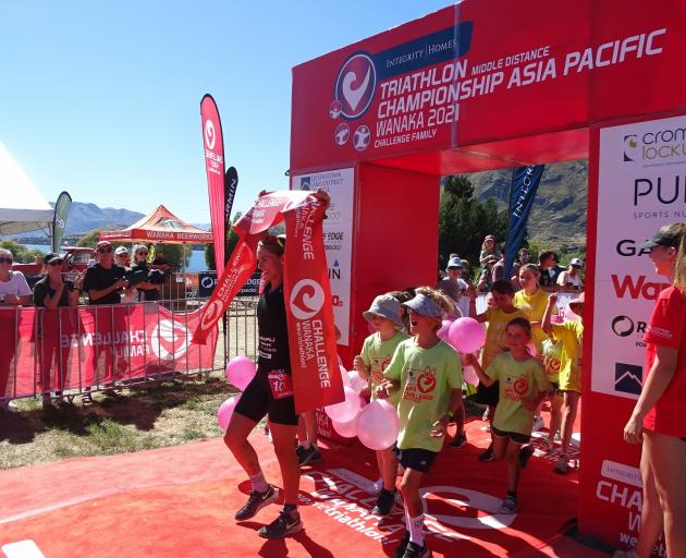 Hannah Wells was the first woman across the finish line. Photo: Kerrie Waterworth  