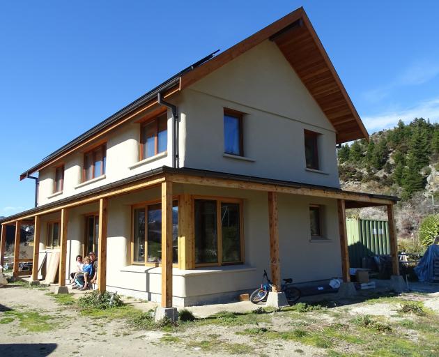 The Eyers’ soon-to-be-completed straw bale house in Luggate. PHOTOS: KERRIE WATERWORTH
...