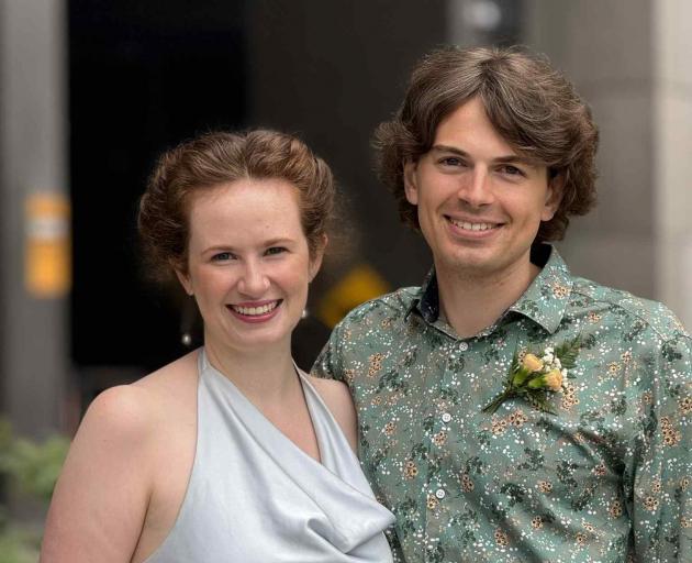 Nathaniel Otley with Ihlara McIndoe, whom he met while playing chamber music. Photo: supplied 