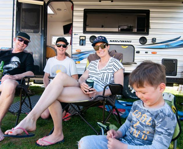 Camping at the Wanaka Lakeview Holiday Park for Labour Weekend are Queenstown locals Quintin...