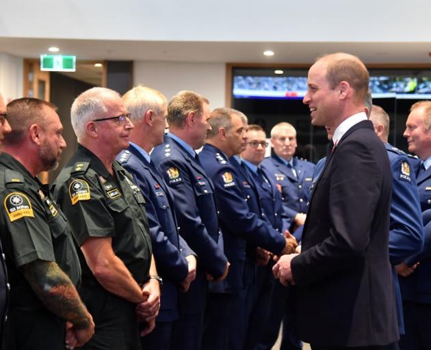 Prince William met with first responders to the mosque attacks including St John ambulance staff...