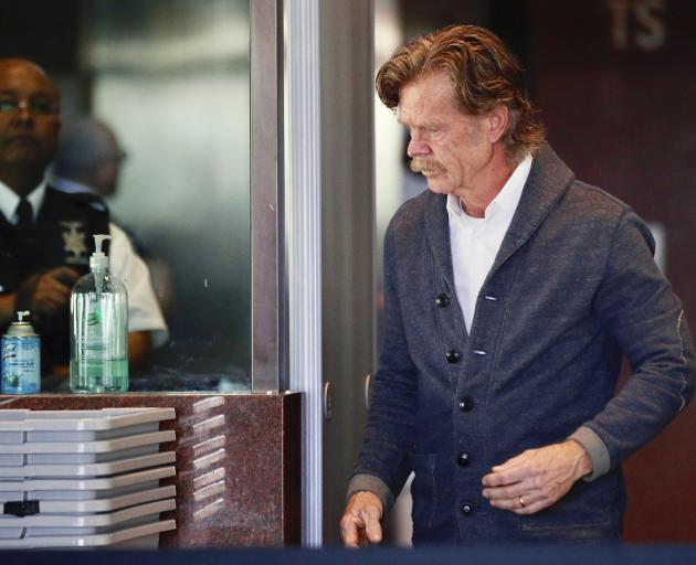 Actor William H. Macy arrives at the federal courthouse in Los Angeles. Photo: AP
