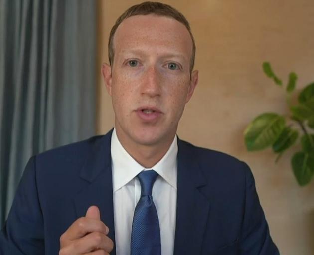 Facebook chief executive Mark Zuckerberg testifying on Tuesday. Photo: Reuters