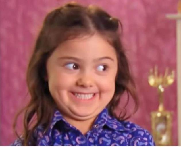 Posey's iconic 'evil' grin went viral. Photo: Supplied