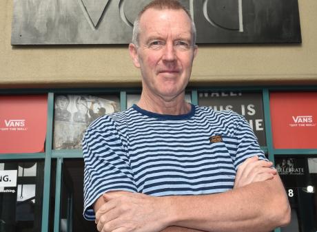 Neil Gaudin outside Void Clothing, in Albion Place, on one of his final days in the store. PHOTO:...
