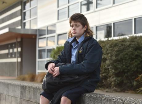 Taieri College pupil Hunter Mitchell (13) is frustrated with the bus service he has to use to get...
