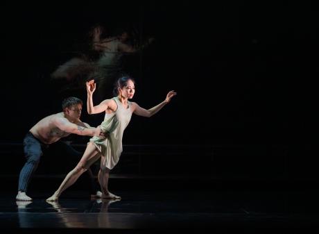 Royal New Zealand ballet dancers Mayu Tanigaito and Levi Teachout perform in Clay by  Alice Topp....