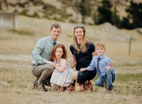 Emma Crutchley and husband Kyle Hagen with the couple’s two children, Evelyn and Reuben. PHOTO:...