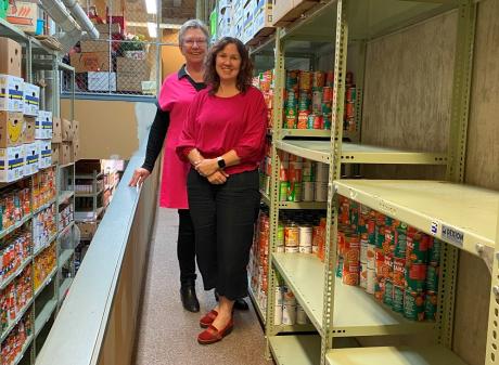 Presbyterian Support Otago social work team leader Jollene Warrington (right) and community...