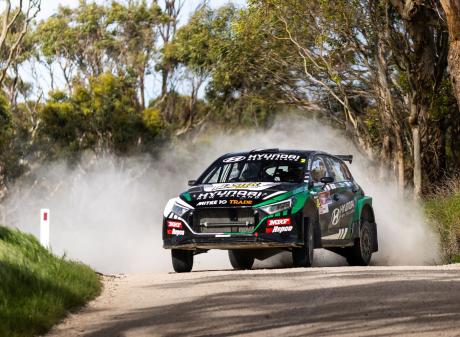 Hayden Paddon and co-driver John Kennard compete during the previous ARC round in South Australia...