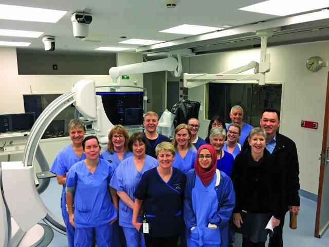 Dunedin Hospital cardiac staff in the refurbished Cardiology Catheter Suite