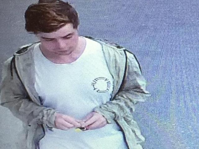 This image released by police shows Christopher Bates leaving a service station in Alexandra on...