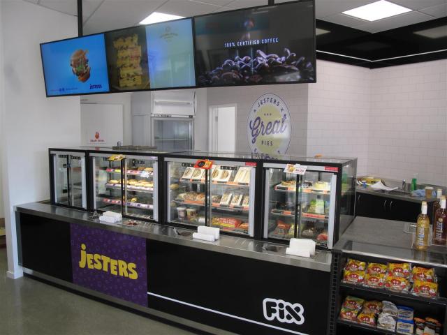 There is a wider range of hot food available,as well as coffee.