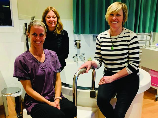 Central Otago Maternity Unit Midwives Katy Christian, Avril Robinson and Jo Guest.