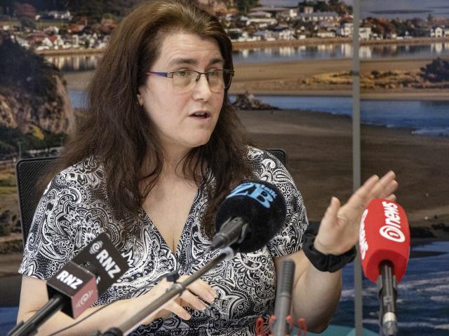 Dawn Baxendale speaking about he cost blowout. Photo: Star News