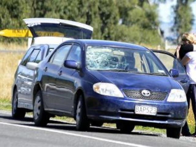 The car that struck Mr Nicholl. Photo by Peter McIntosh. The car that struck Mr Nicholl. Photo by Peter McIntosh.