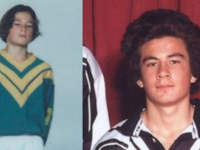 onny Bill Williams as a young Marist Saints league player (L) and in 2001 as a Junior Kiwis rep player. Photos / Supplied 