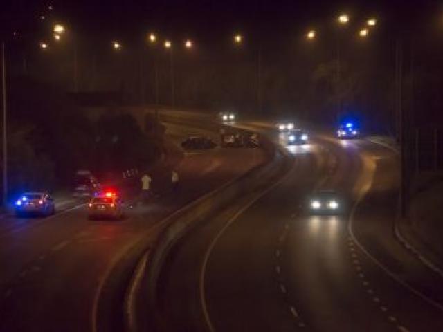 Emergency services at the crash scene. Photo James Gunn
