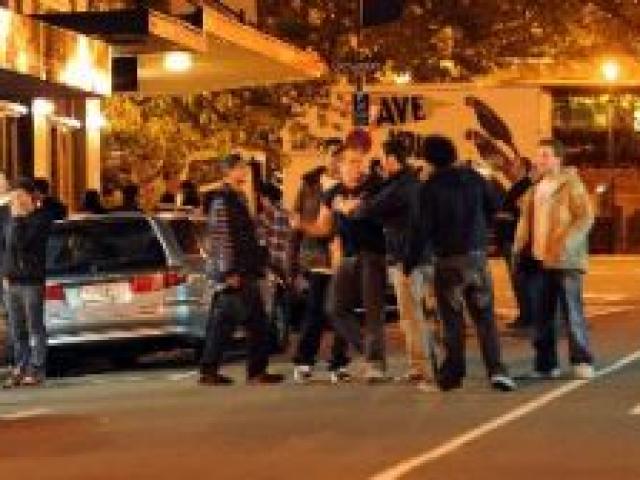 Just over half of Dunedin people surveyed on attitudes to alcohol said groups loitering in streets and public drunkenness were significant problems in Dunedin. Photo by ODT. Just over half of Dunedin people surveyed on attitudes to alcohol said groups loitering in streets and public drunkenness were significant problems in Dunedin. Photo by ODT.