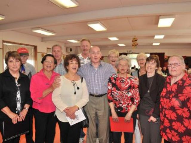 The Dunedin Operatic Carol Singers (from left) Mhairi Saunders, Eddie Frazer, Toni Wilson, Brent Bishop, Toula Theropoulas, Paul Taylor, Charles Campbell, Maggie Maclean, Denise Cameron, Lois Coory, Jan Burgess and Maureen Williamson perform at the New Ze