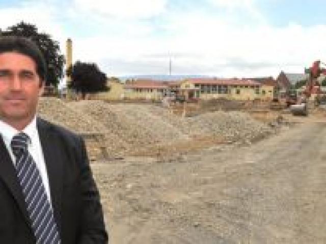 Taieri College principal David Hunter at what will eventually become the school's new reception area, staff room, administration offices, library, information centre, and eight new classrooms. Photo by Linda Robertson. Taieri College principal David Hunter at what will eventually become the school's new reception area, staff room, administration offices, library, information centre, and eight new classrooms. Photo by Linda Robertson.