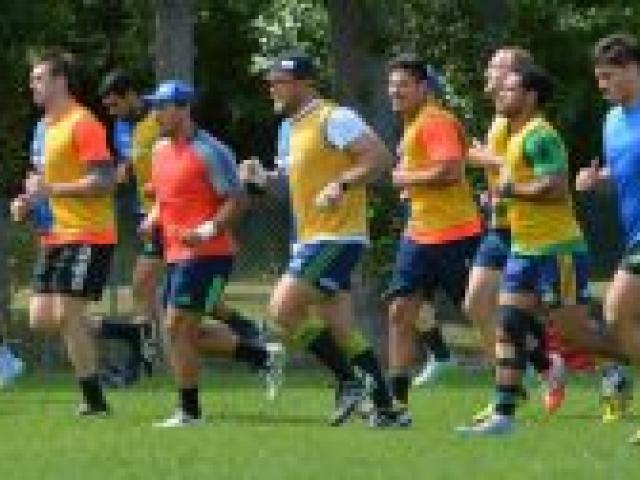Highlanders players get into some training at Logan Park yesterday. Photo by Gerard O'Brien.