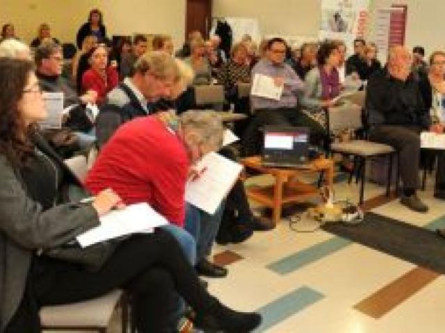 Would-be volunteers attend an information meeting in Dunedin. Photo by Christine O'Connor.
