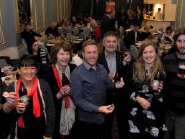 At the launch of the 2014 Dunedin Craft Beer and Food Festival at Dunedin Casino last night are (from left) Richard Emerson, Sue Harvey, Liz Rowe, Dan Hendra, Dave Cull, Ruby Sycamore-Smith and Bart Acres. Photo by Craig Baxter. At the launch of the 2014 Dunedin Craft Beer and Food Festival at Dunedin Casino last night are (from left) Richard Emerson, Sue Harvey, Liz Rowe, Dan Hendra, Dave Cull, Ruby Sycamore-Smith and Bart Acres. Photo by Craig Baxter.