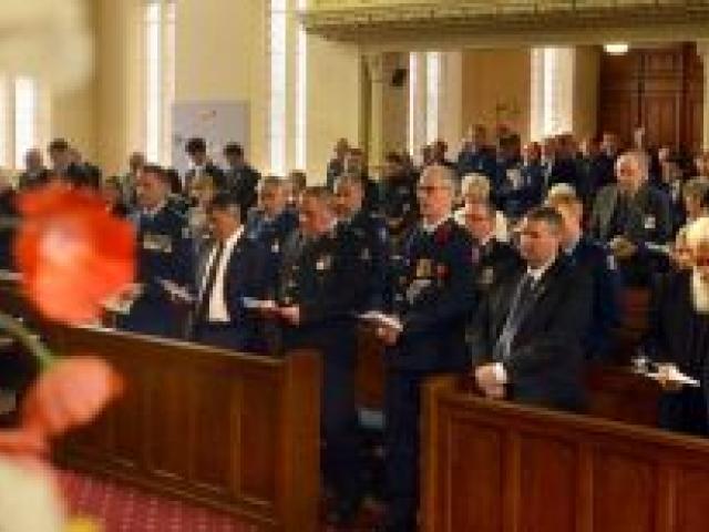 About 120 people attended a Police Remembrance Day service at First Church in Dunedin yesterday. Photo by Stephen Jaquiery.