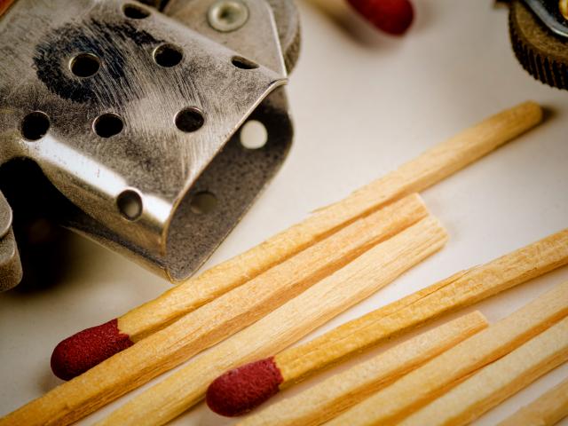 Lighters and matches were the most common items confiscated. Photo: Getty Images 