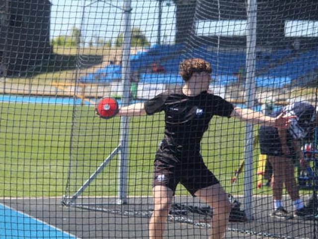 Finn McLeod throwing the discus. PHOTO: MIKE DRURY