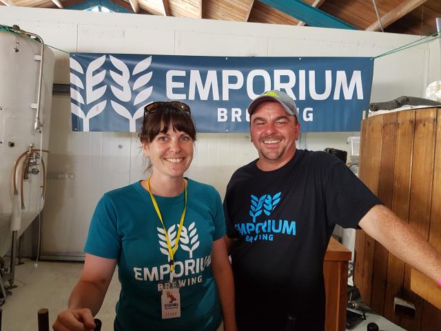 Laura and Paul Finney from Kaikoura’s Emporium Brewing.