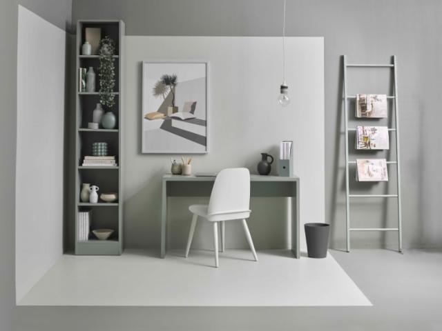 Bold use of shapes and contrast within a monochrome palette carve out a dramatic space for this...