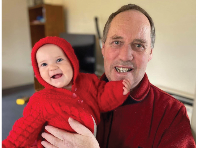 David with his grandchild