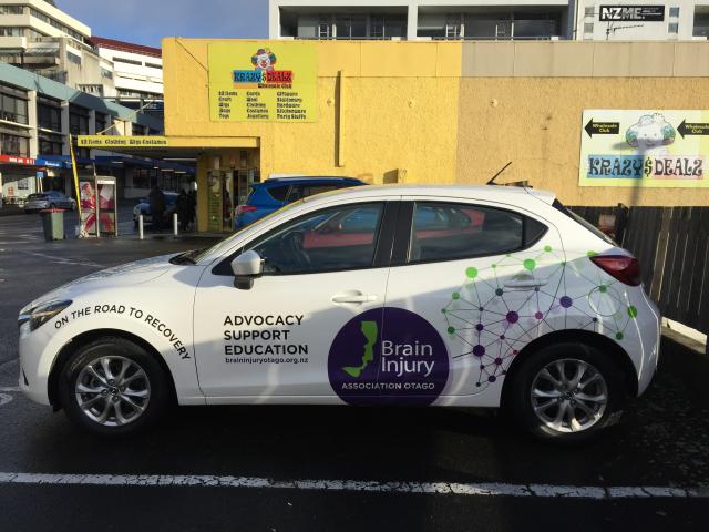 Broad coverage . . . A new, sign written vehicle makes covering the Otago area easier for Brain...