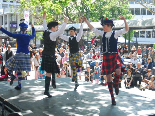 Spring fling... Highland Dancers perform at a previous St Andrew's Day celebration. 