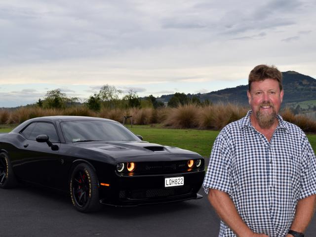 Exhilarating . . . Paul Barron and his 2017 Dodge Challenger Hellcat. PHOTOS: THE STAR