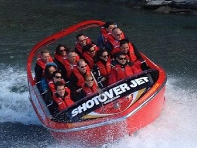The royal couple on their Shotover Jet   thrill-ride. Photo NZ Governor General